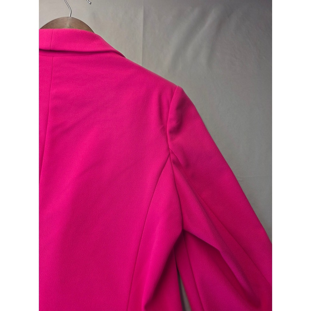 Anne Klein Womens Hot Pink Shawl Collar Open Front Blazer Size Small 3/4 Sleeve - Picture 10 of 12